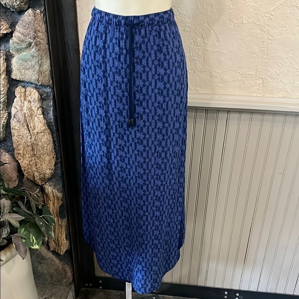 Eddie Bauer Blue High-Low Maxi Skirt